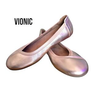 ROSE GOLD VIONIC CARROL BALLET FLAT SIZE 8
